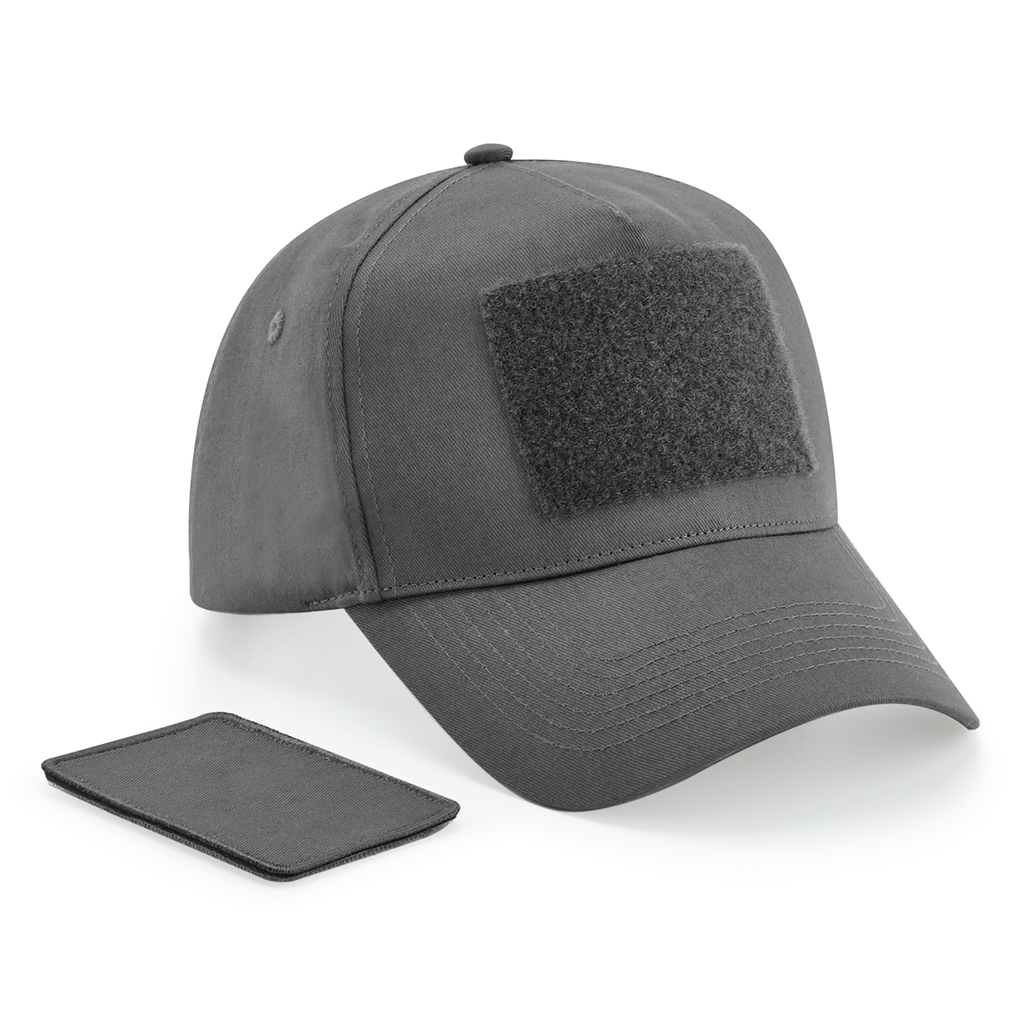 Beechfield® Casquette 5 panneaux avec patch amovible Graphite Grey (B638)
