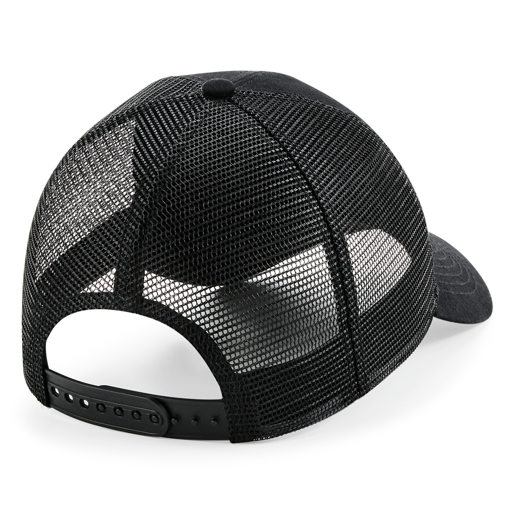 Beechfield® Casquette Filet Réglable à l'Arrière avec Patch Amovible Black (B641)
