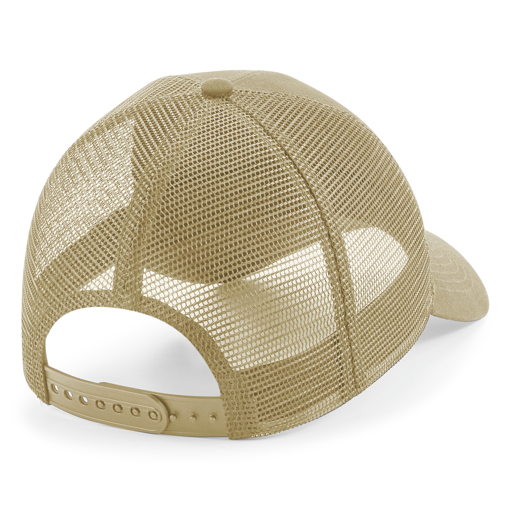 Beechfield® Casquette Filet Réglable à l'Arrière avec Patch Amovible Desert sand (B641)