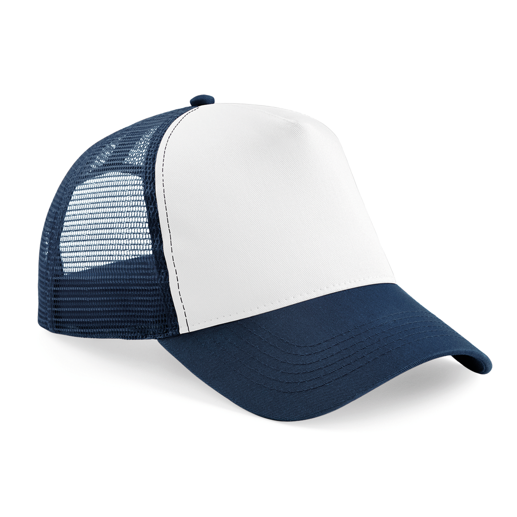 Beechfield® Casquette filet junior réglable à l'arrière French Navy / White (B640B)
