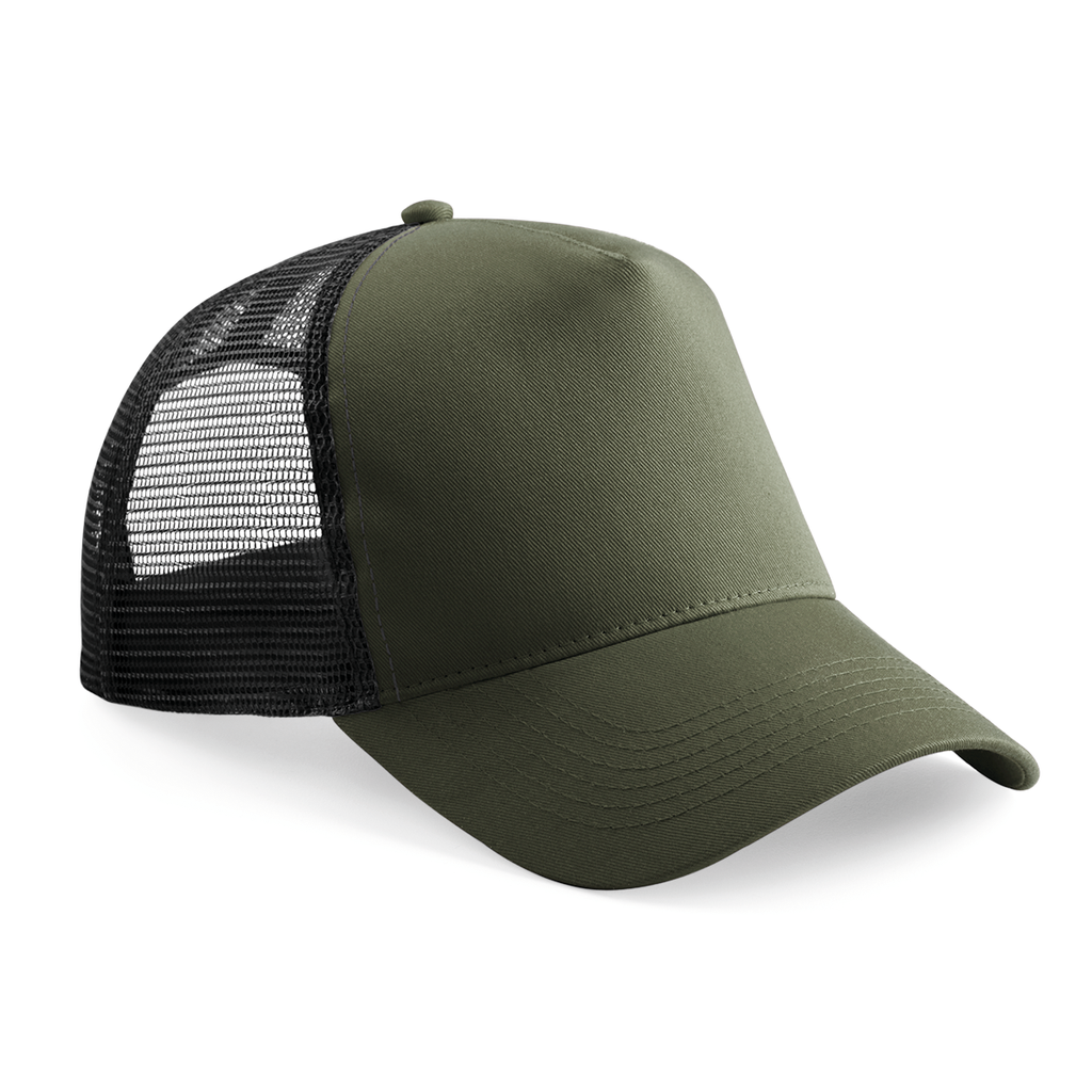 Beechfield® Casquette filet junior réglable à l'arrière Olive Green / Black (B640B)
