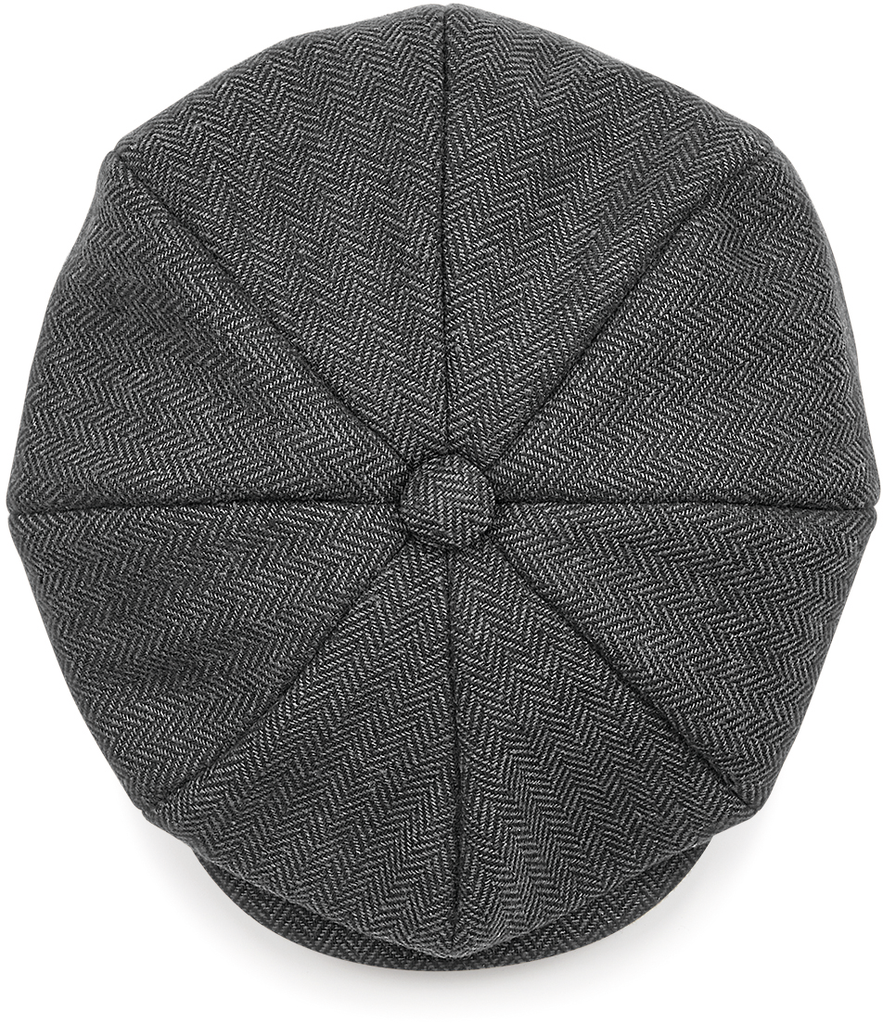 Beechfield® Casquette gavroche "Heritage" Charcoal Herringbone (B628)