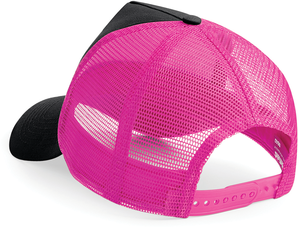 Beechfield® Casquette américaine Black / Fuchsia (B640)