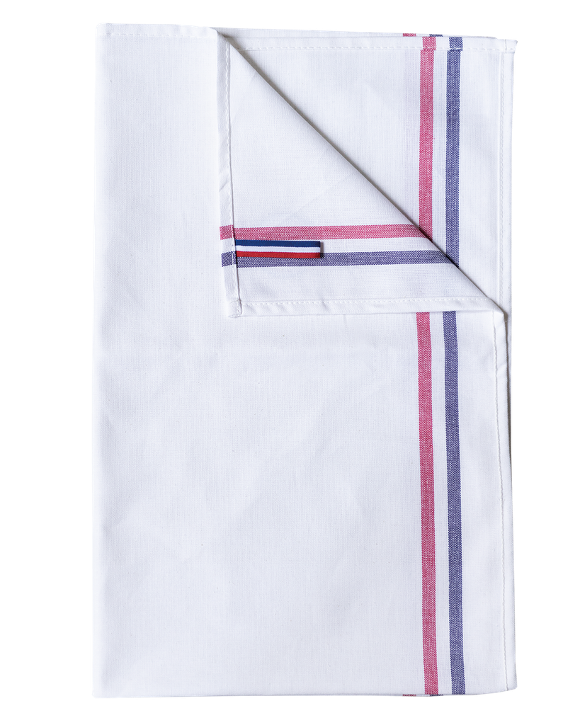 Kariban Essuie-vaisselle 2 rayures Origine France Garantie White (K138)