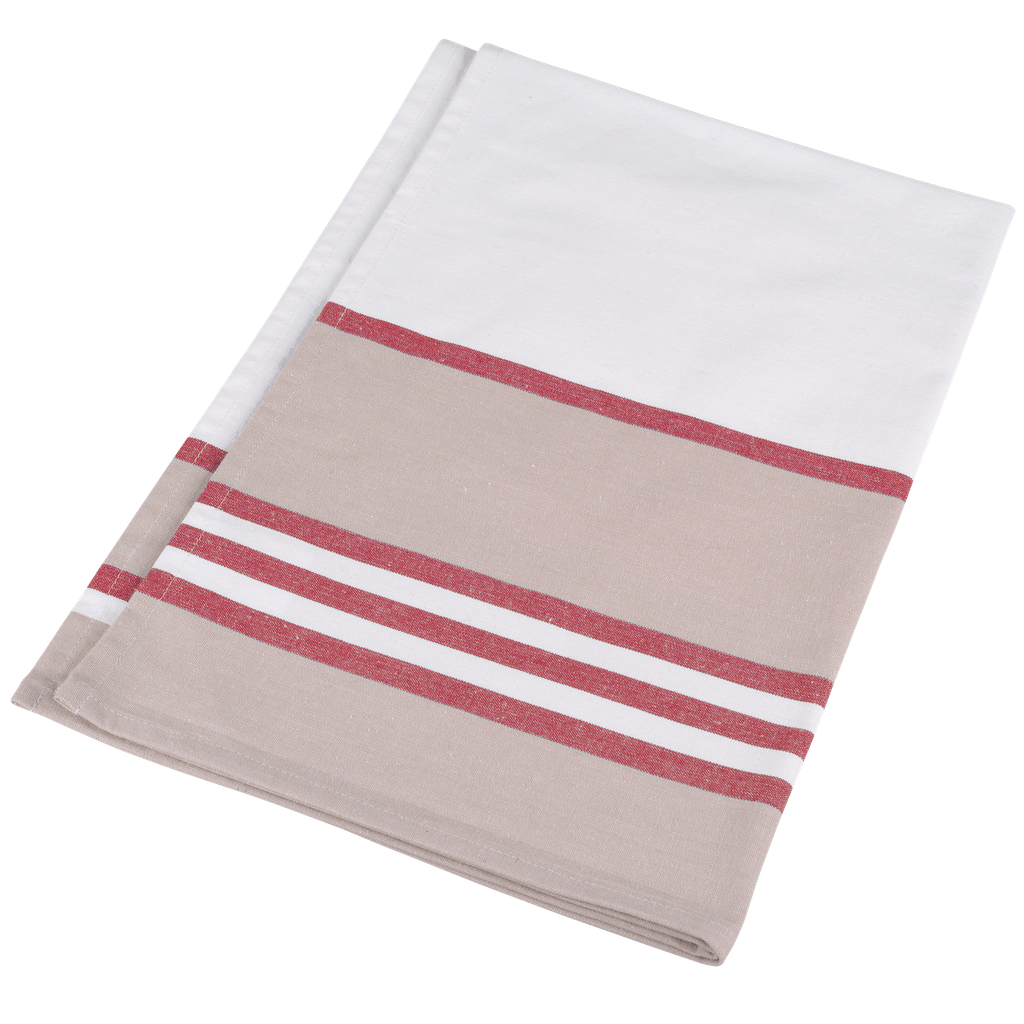 Kariban Essuie-vaisselle à rayures White / Red (K130)