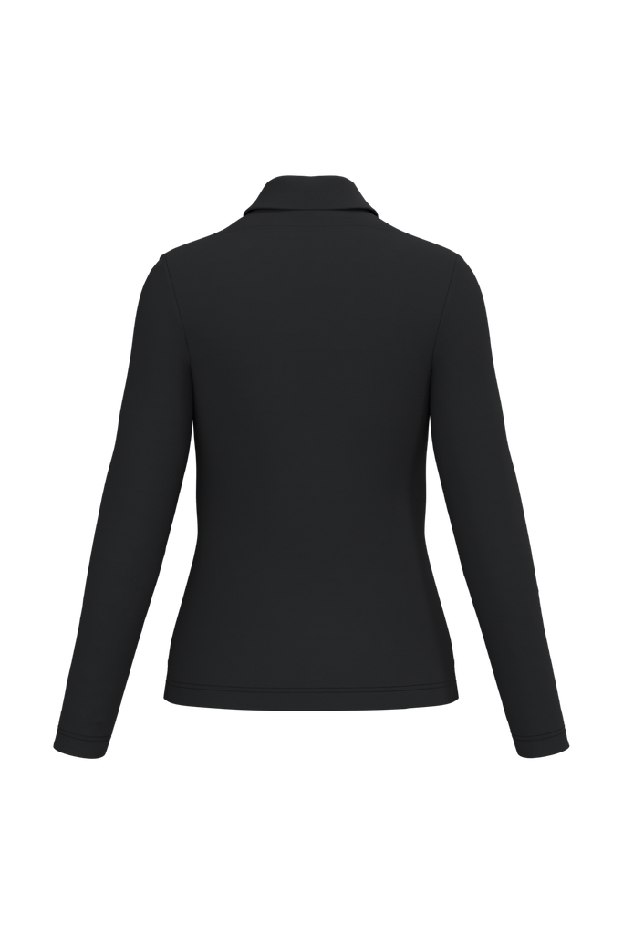 Kariban Polo manches longues femme Black (K244)