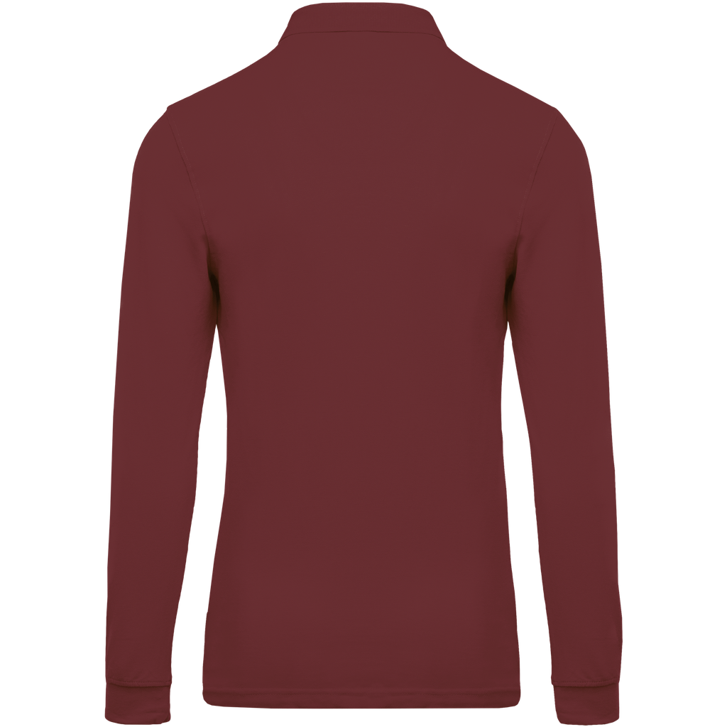 Kariban Polo piqué manches longues homme Wine (K256)