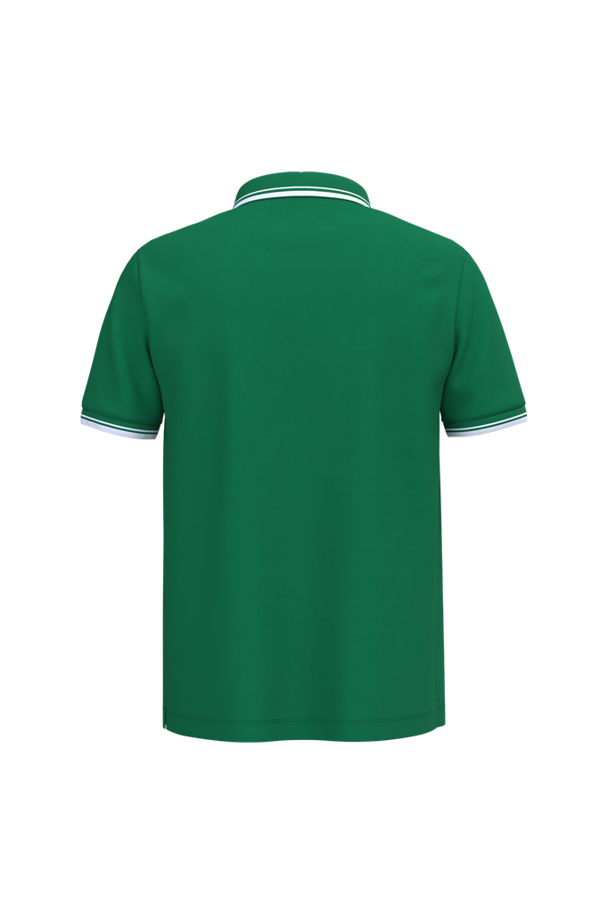 Kariban Polo homme manches courtes à liserés contrastés Kelly Green / White (K272)