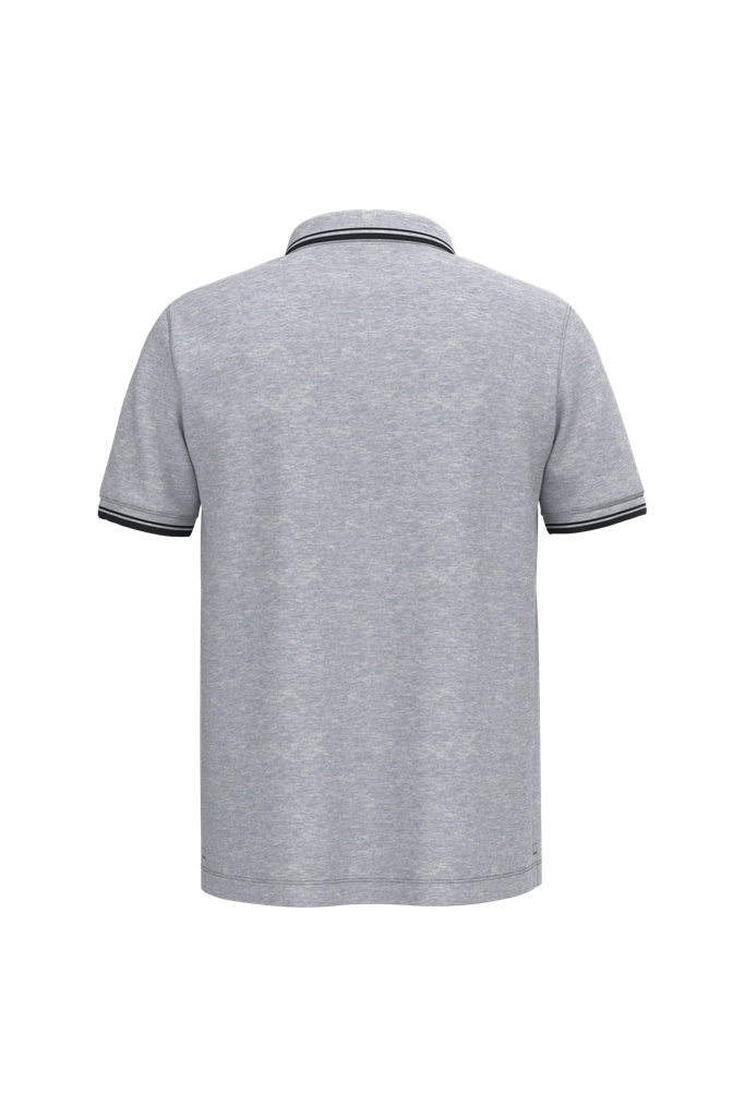 Kariban Polo homme manches courtes à liserés contrastés Oxford Grey / Black (K272)