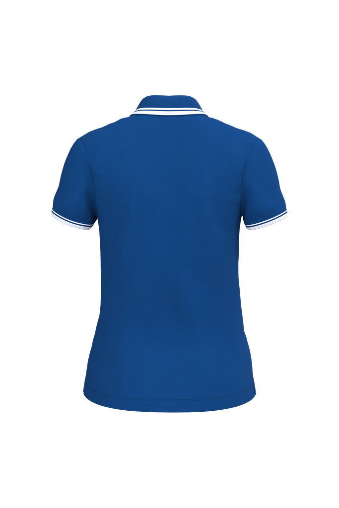 Kariban Polo femme manches courtes à liserés contrastés Royal Blue / White (K273)