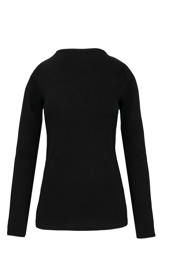 Kariban T-shirt col rond manches longues femme Black (K3017)