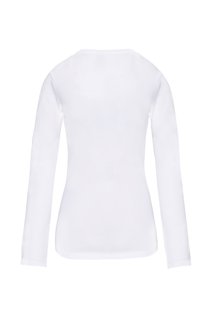 Kariban T-shirt col rond manches longues femme White (K3017)