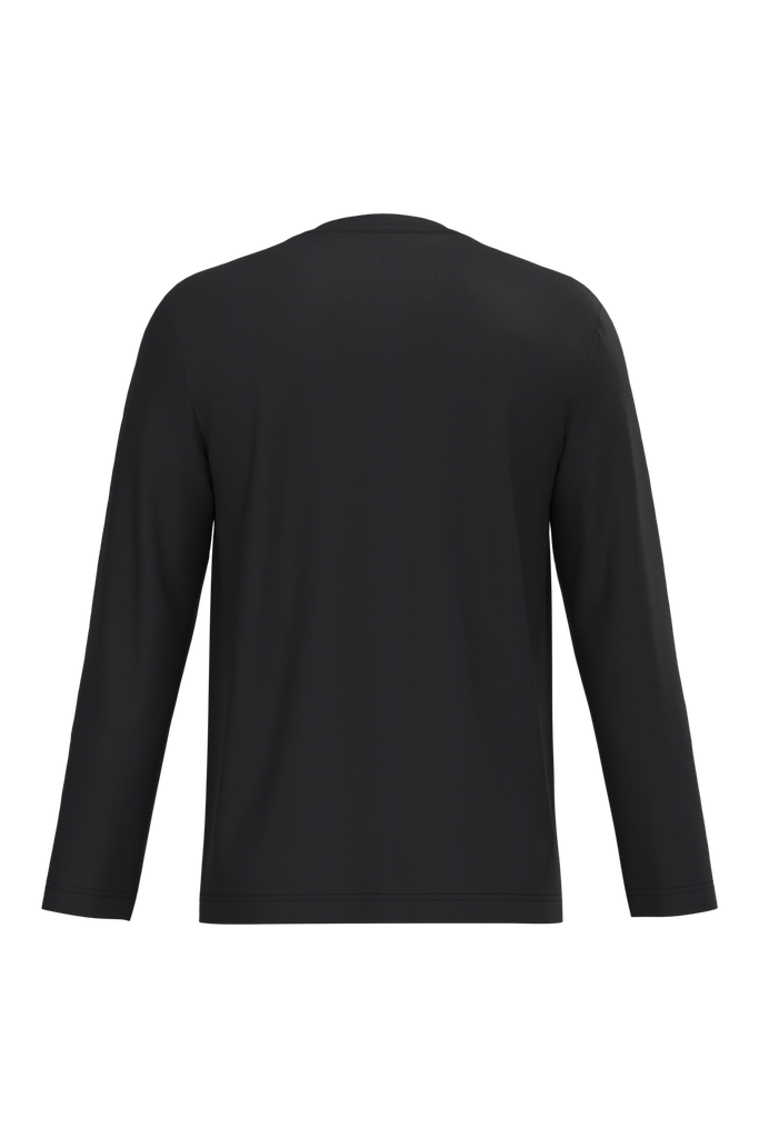 Kariban T-shirt col V manches longues homme Black (K358)