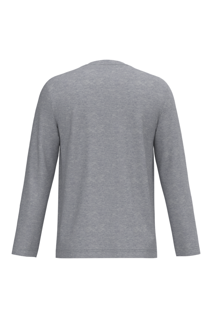Kariban T-shirt col V manches longues homme Oxford Grey (K358)