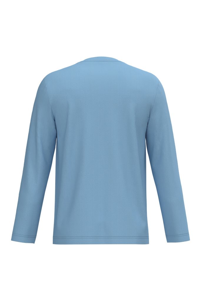 Kariban T-shirt col V manches longues homme Sky Blue (K358)