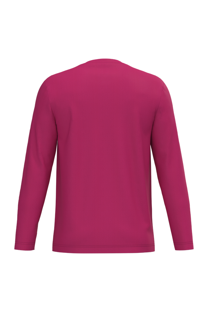 Kariban T-shirt col rond manches longues homme Fuchsia (K359)