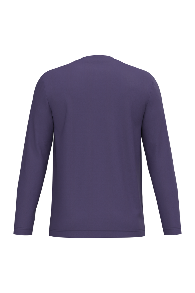 Kariban T-shirt col rond manches longues homme Purple (K359)