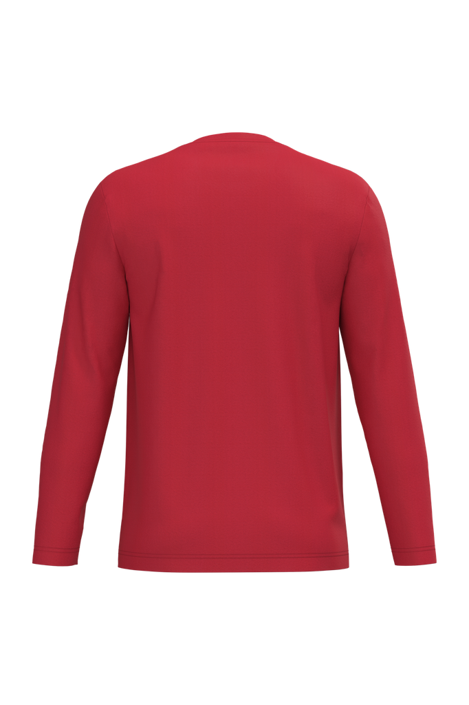 Kariban T-shirt col rond manches longues homme Red (K359)