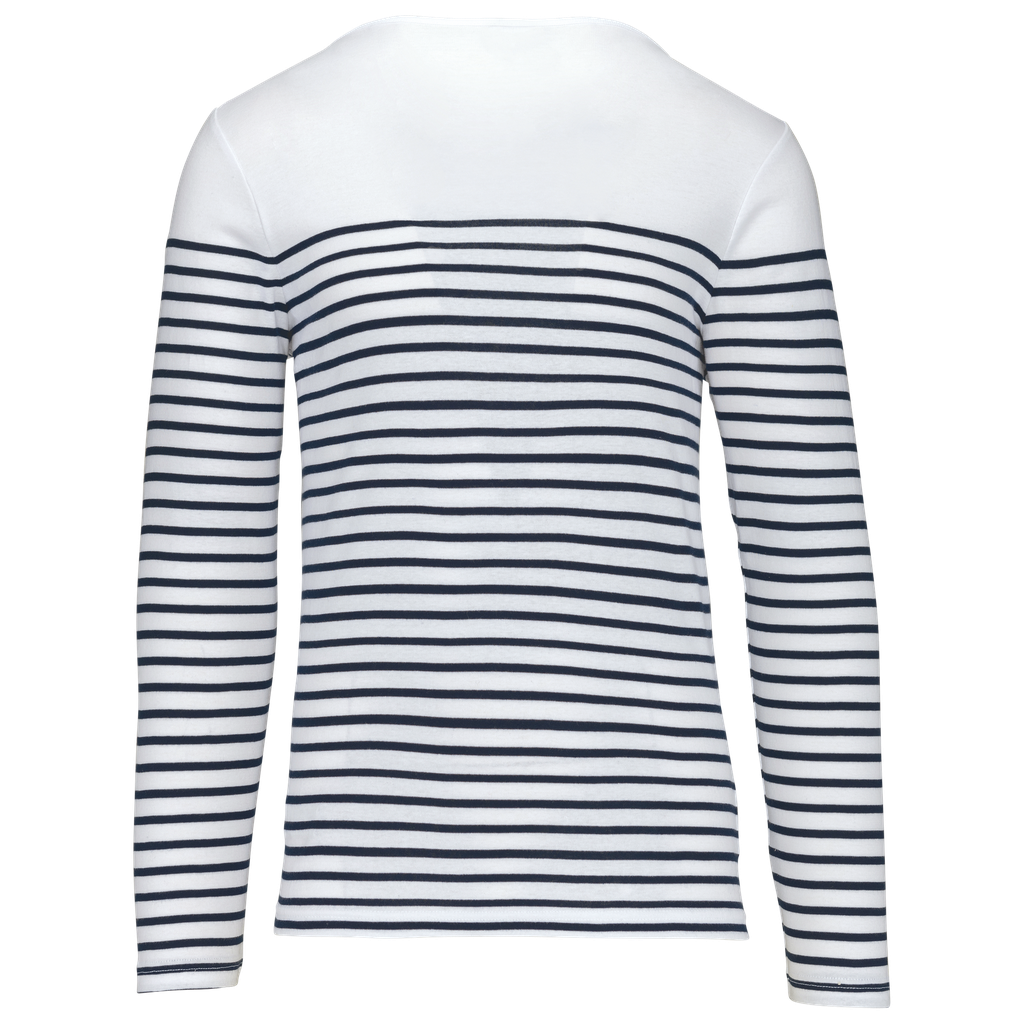 Kariban Marinière manches longues homme White / Navy Stripes (K366)