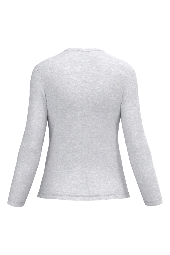 Kariban T-shirt col V manches longues femme Ash Heather (K382)