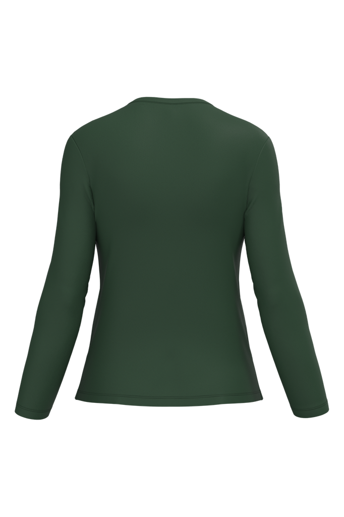 Kariban T-shirt col V manches longues femme Forest Green (K382)