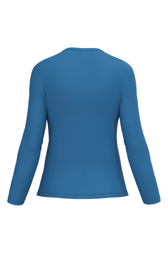 Kariban T-shirt col V manches longues femme Light Royal Blue (K382)