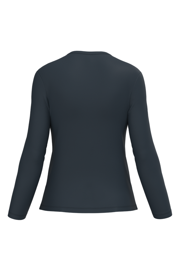 Kariban T-shirt col V manches longues femme Navy (K382)