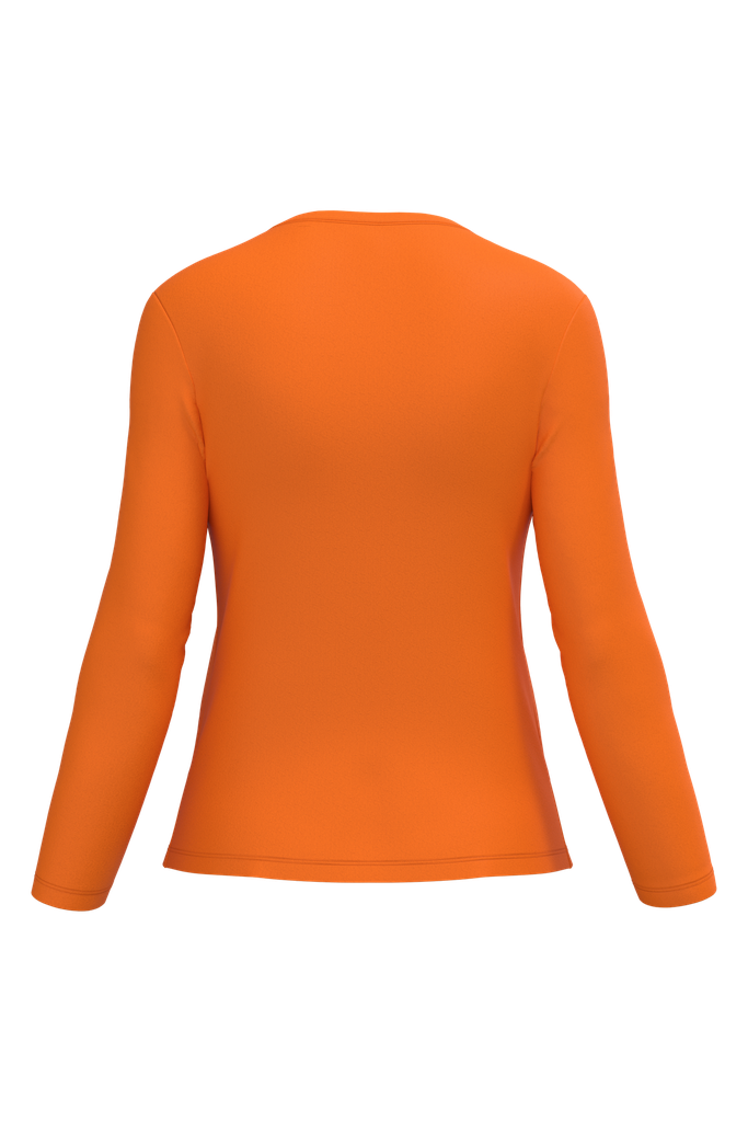 Kariban T-shirt col rond manches longues femme Orange (K383)