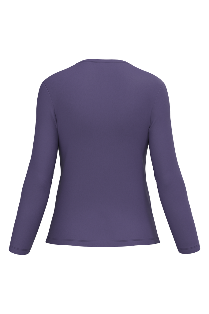 Kariban T-shirt col rond manches longues femme Purple (K383)