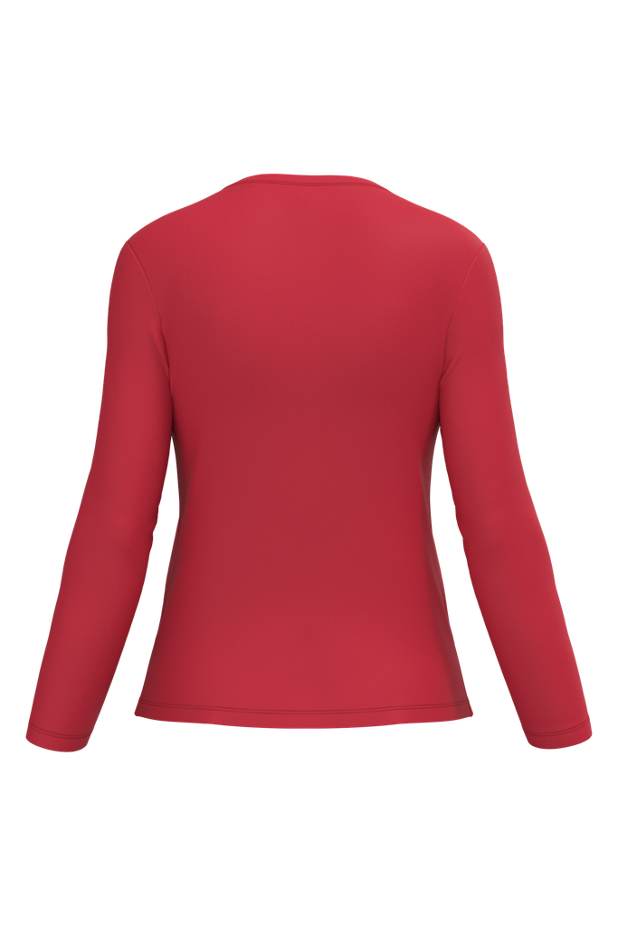 Kariban T-shirt col rond manches longues femme Red (K383)