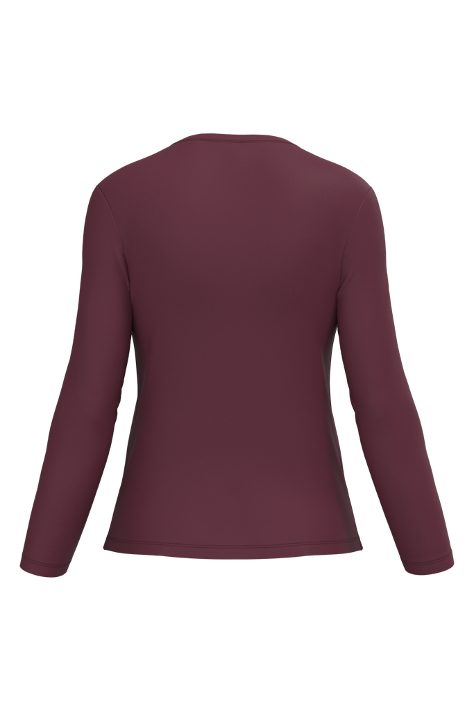 Kariban T-shirt col rond manches longues femme Wine (K383)