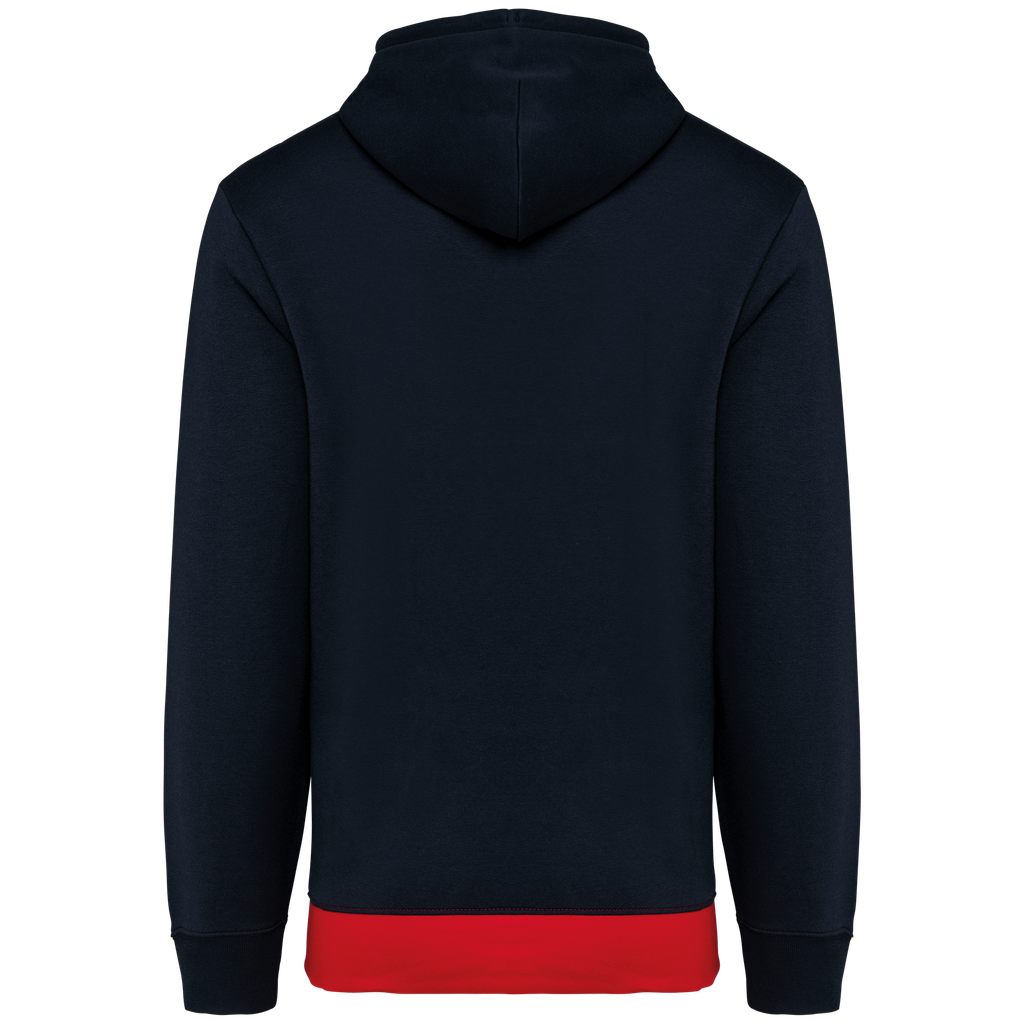 Kariban Sweat-shirt tricolore à capuche unisexe Navy / White / Red (K4016)