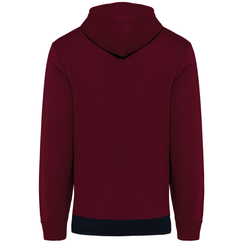 Kariban Sweat-shirt tricolore à capuche unisexe Wine / White / Navy (K4016)
