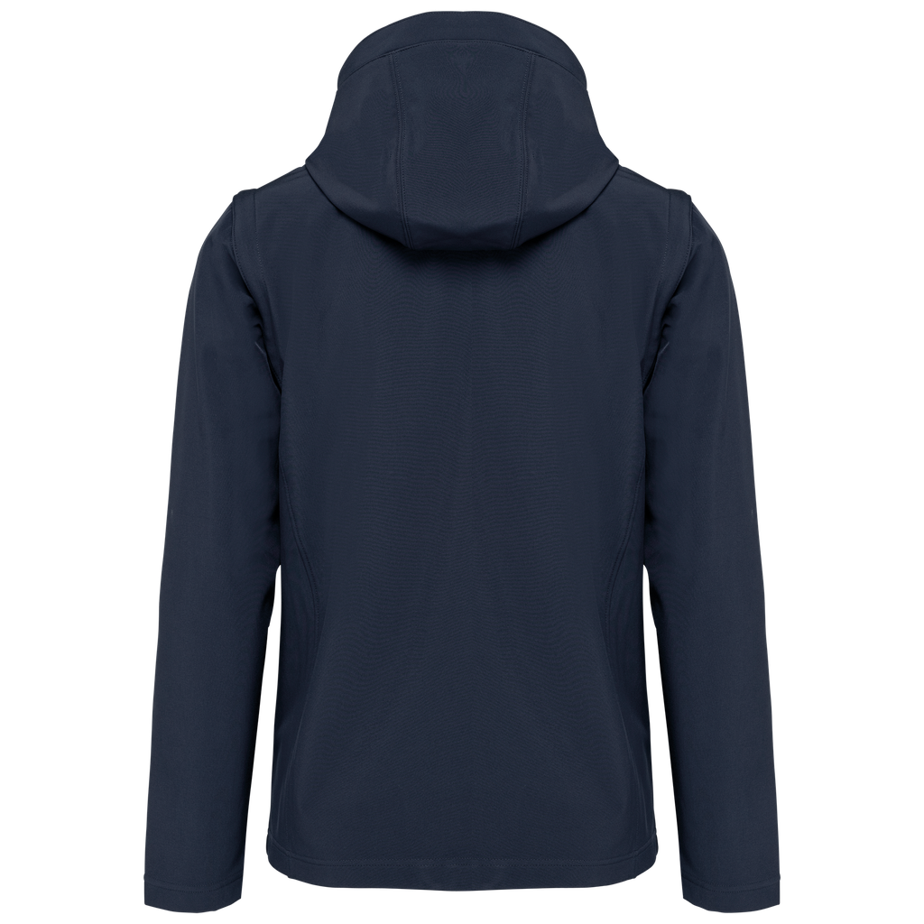 Kariban Veste Softshell 3 couches à capuche avec manches amovibles unisexe Navy (K422)