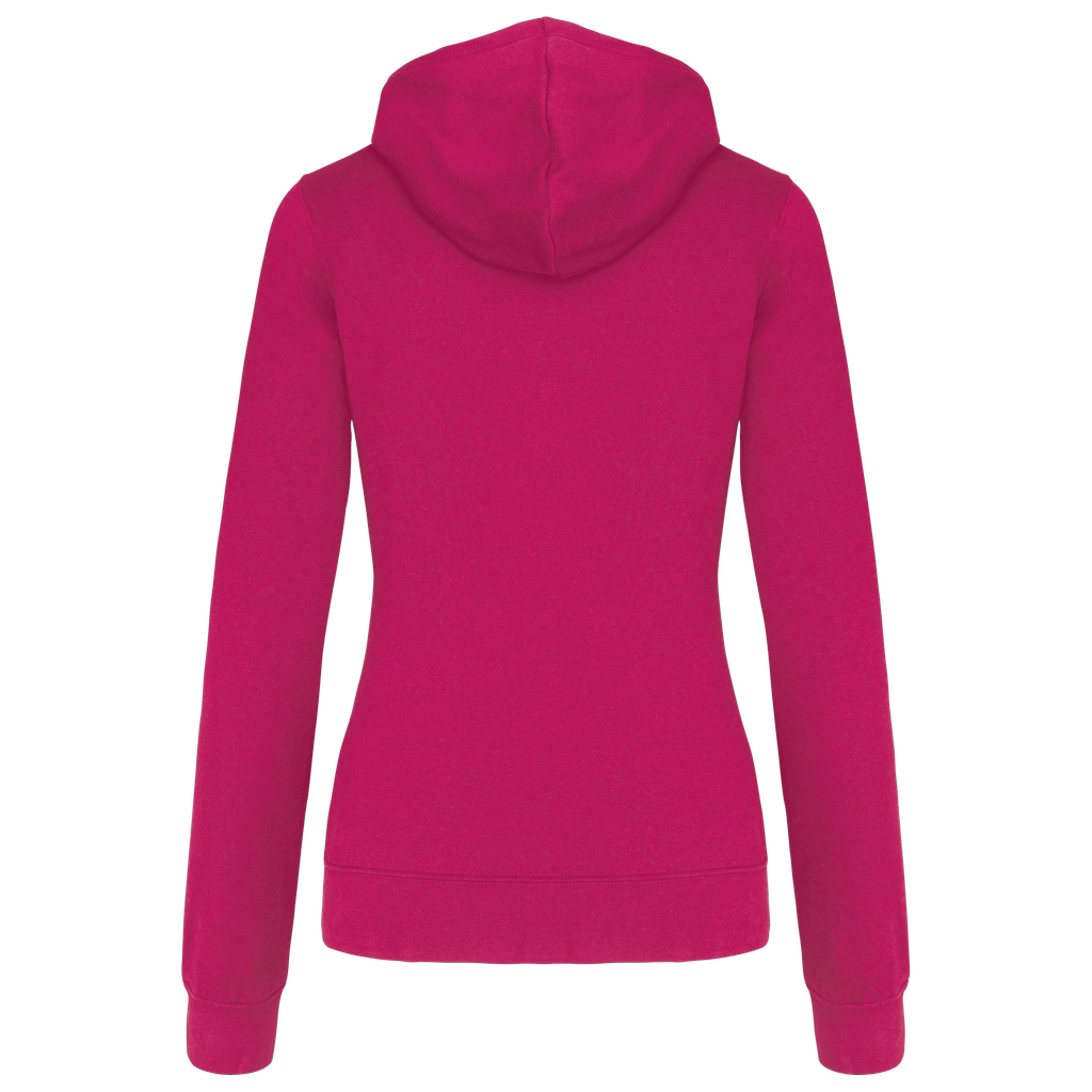 Kariban Sweat-shirt capuche contrastée femme Fuchsia / Fine Grey (K465)