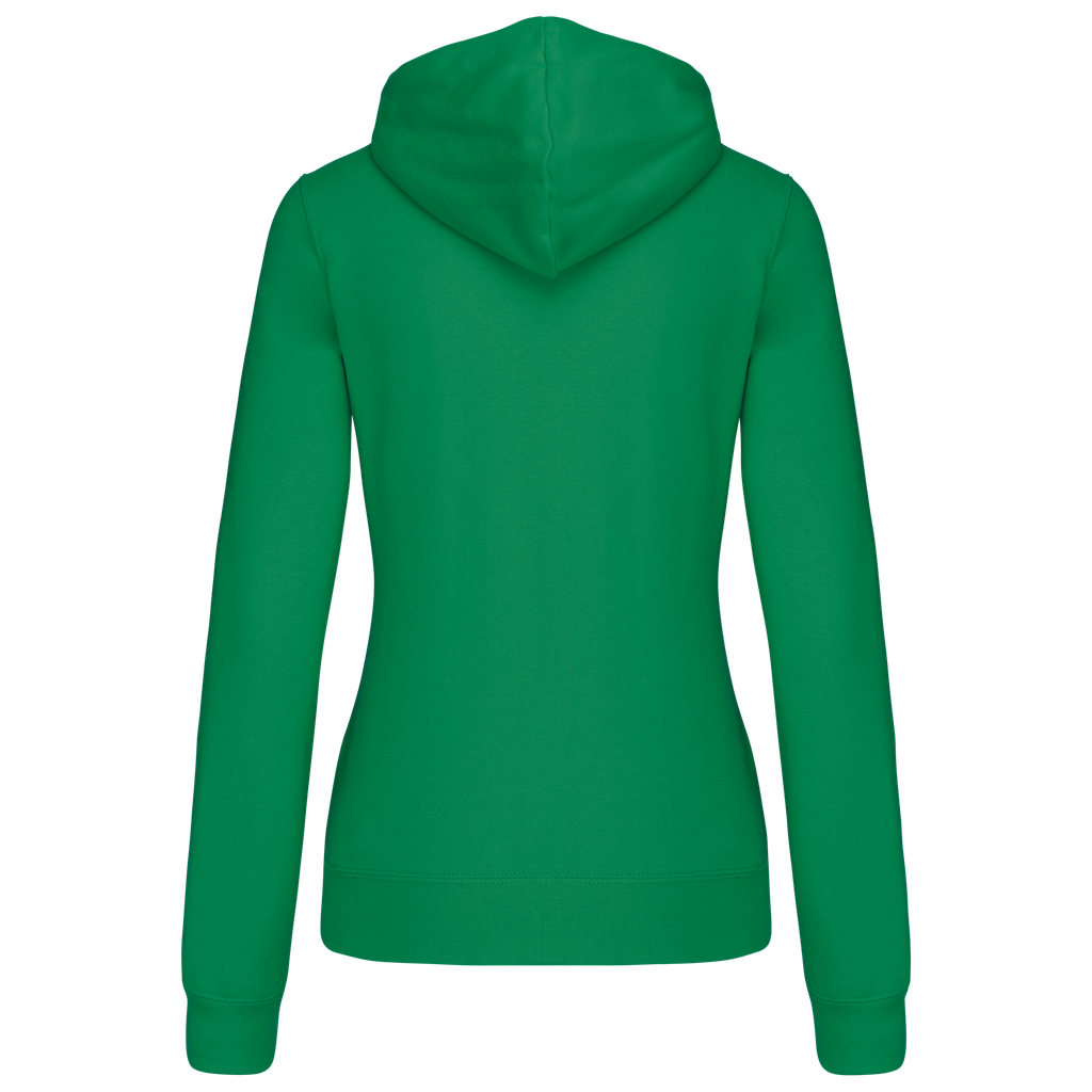 Kariban Sweat-shirt capuche contrastée femme Light Kelly Green / White (K465)
