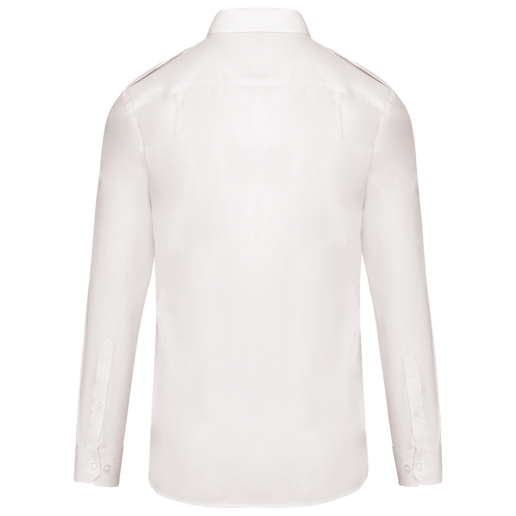 Kariban Chemise pilote manches longues homme White (K505)
