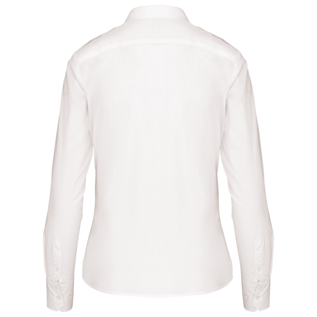 Kariban Chemise pilote manches longues femme White (K506)