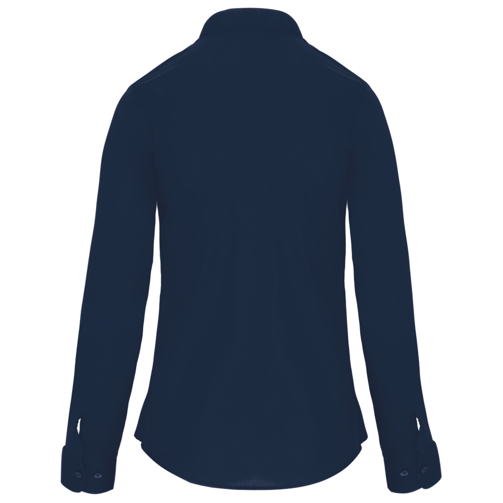 Kariban Chemise col mao manches longues femme Navy (K514)