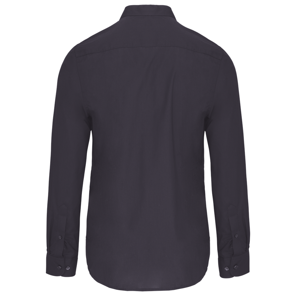 Kariban Chemise col mao manches longues Zinc (K515)
