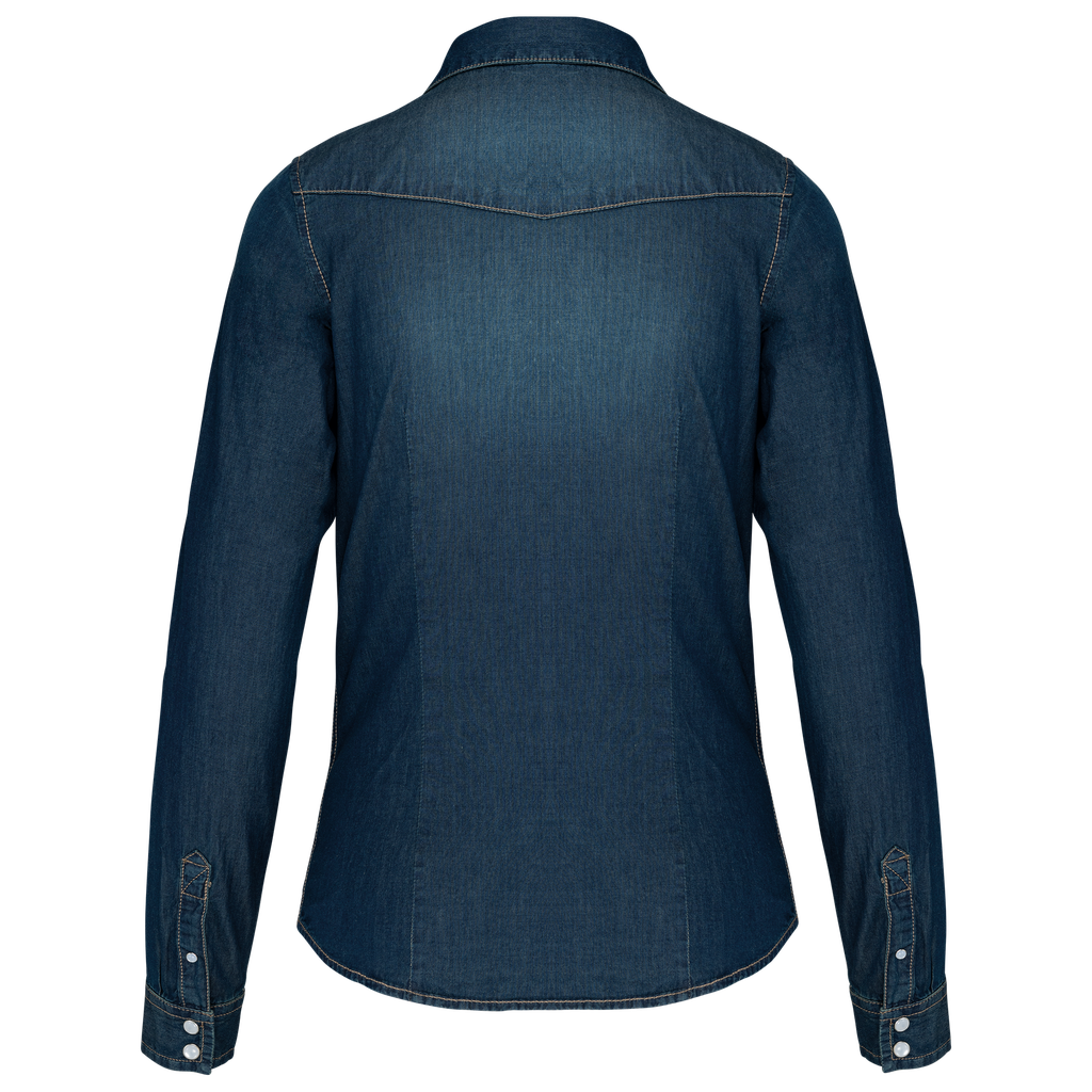 Kariban Chemise denim manches longues femme Blue Jean (K518)
