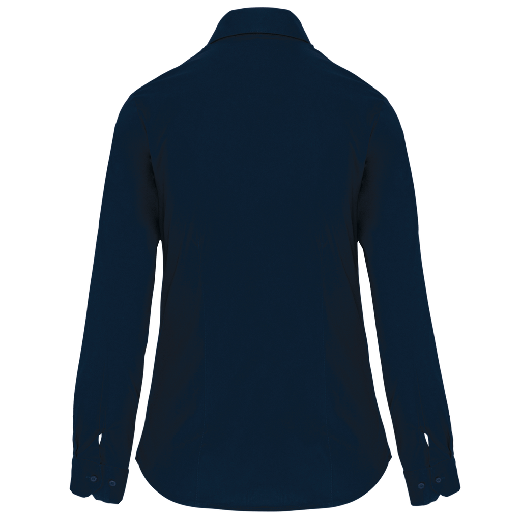 Kariban Chemise coton / élasthanne manches longues femme Navy (K530)
