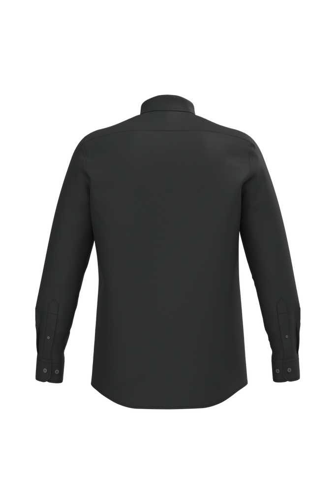 Kariban Chemise popeline polycoton sans poche entretien facile homme Black (K583)