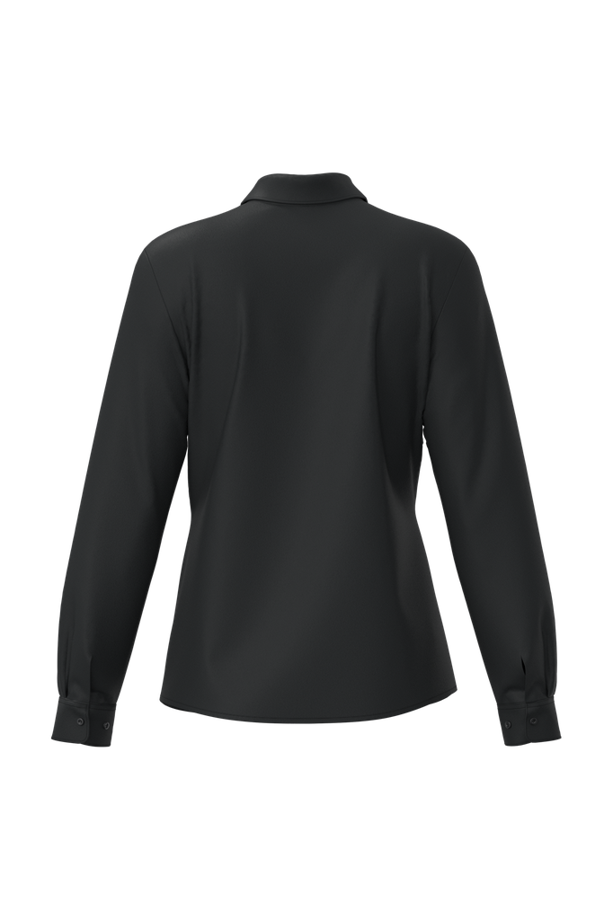Kariban Chemise popeline polycoton sans poche entretien facile femme Black (K584)