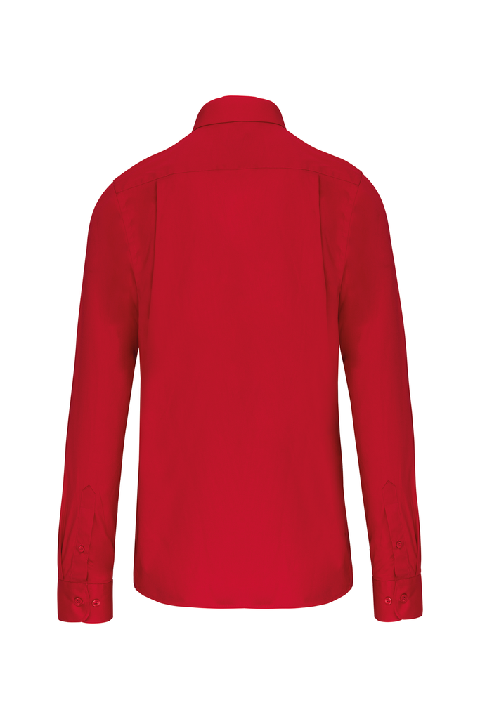 Kariban Chemise popeline manches longues Classic Red (K541)