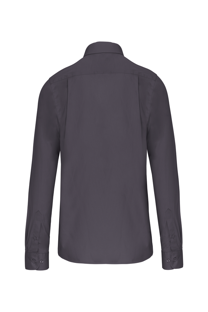 Kariban Chemise popeline manches longues Zinc (K541)