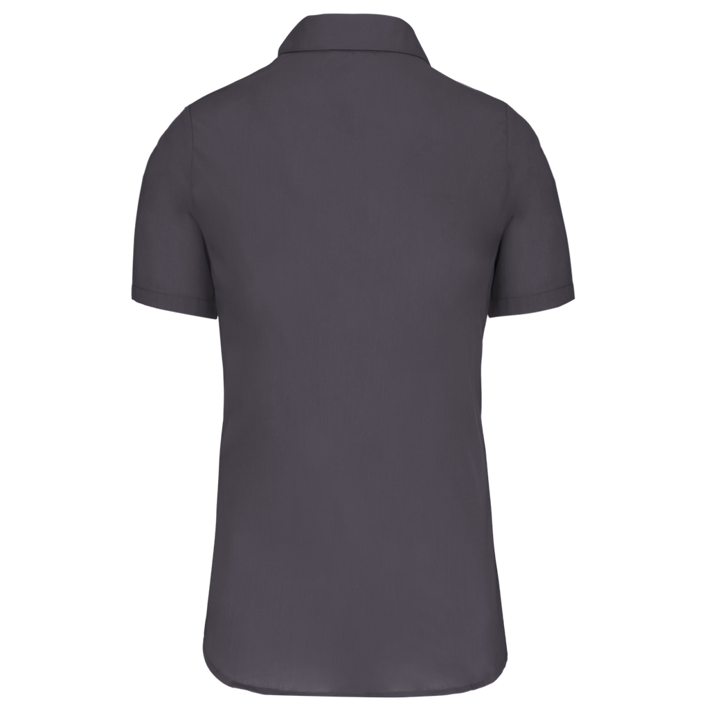 Kariban Chemise popeline manches courtes femme Zinc (K544)