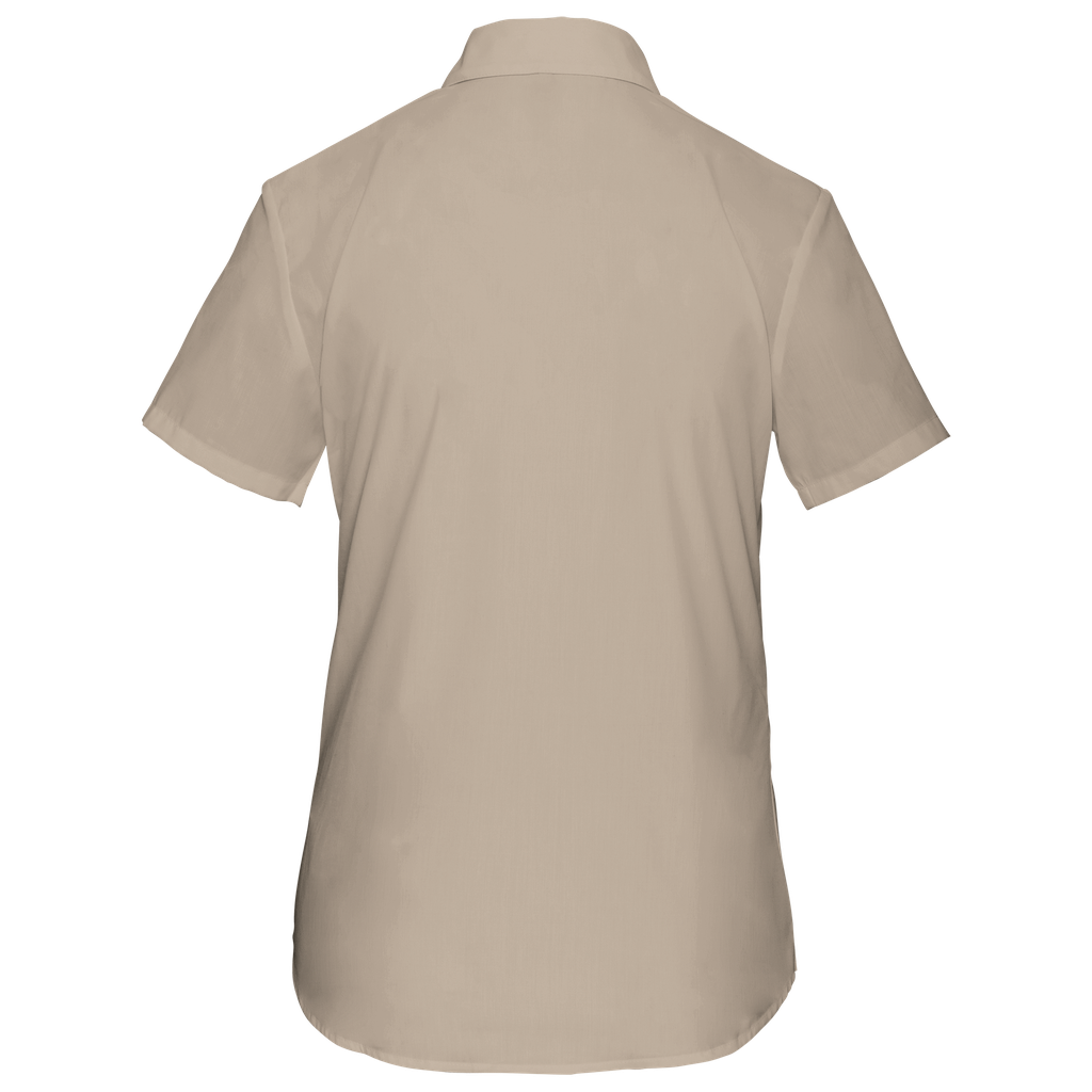 Kariban Chemise popeline polycoton manches courtes entretien facile femme Beige (K548)