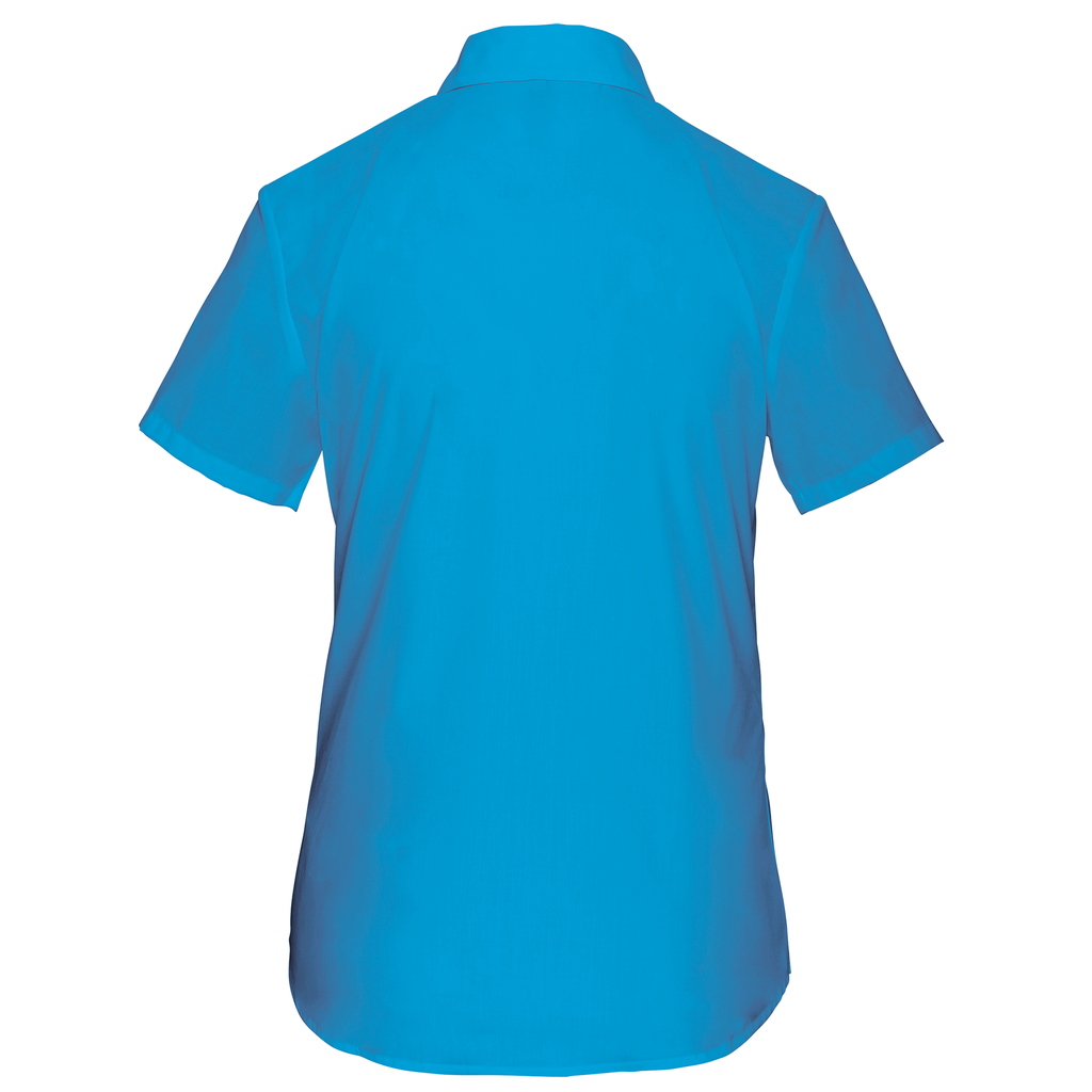 Kariban Chemise popeline polycoton manches courtes entretien facile femme Bright Turquoise (K548)