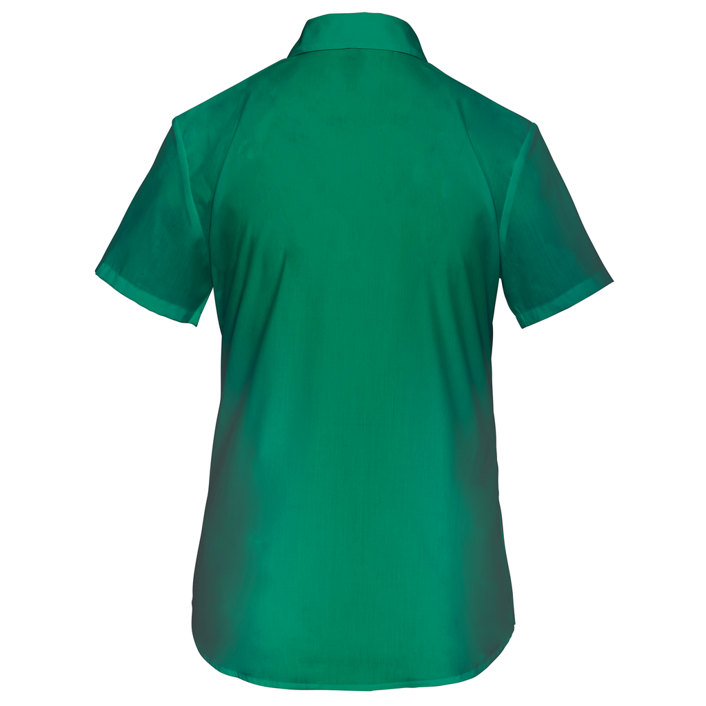 Kariban Chemise popeline polycoton manches courtes entretien facile femme Kelly Green (K548)